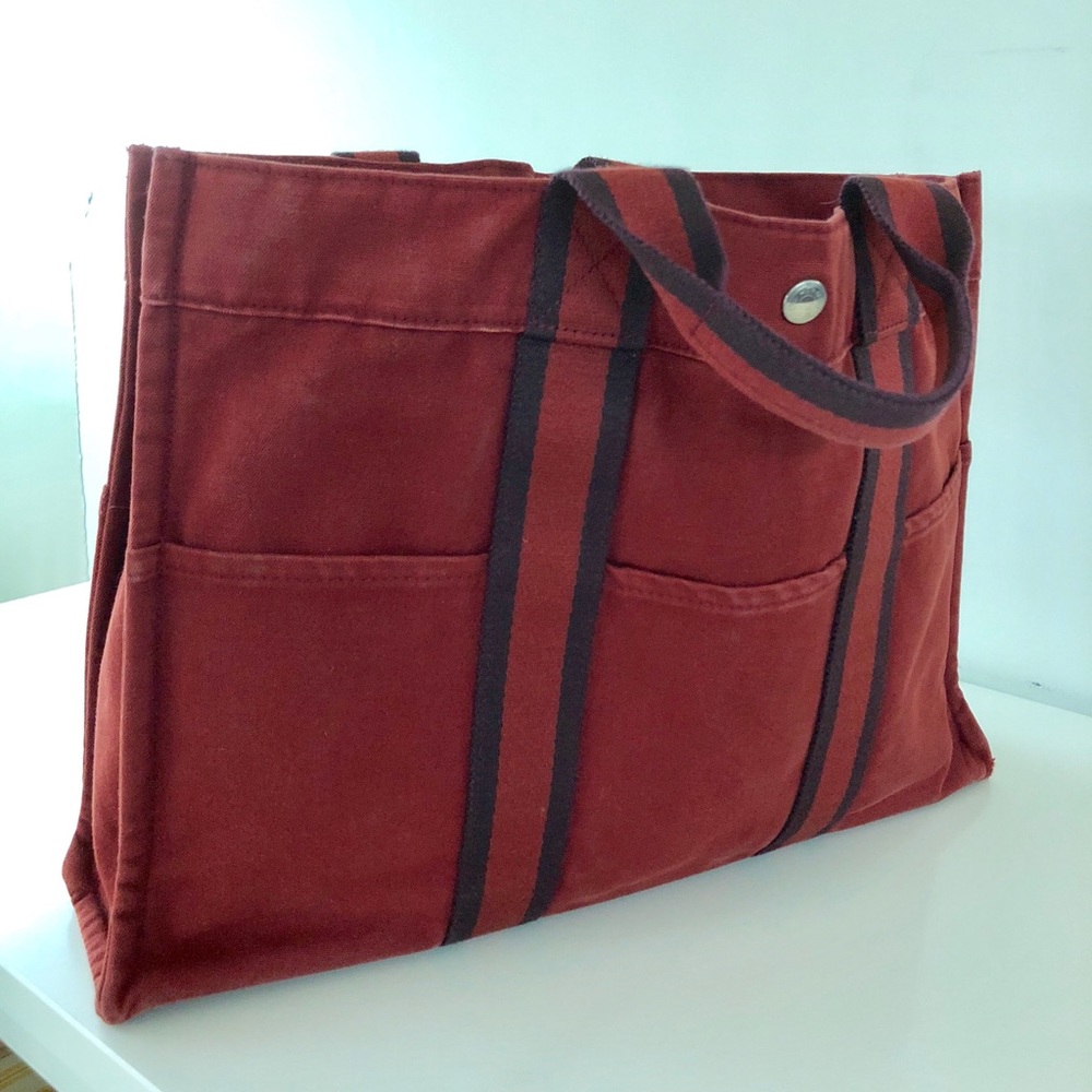 Hermes Canvas School Office Bag